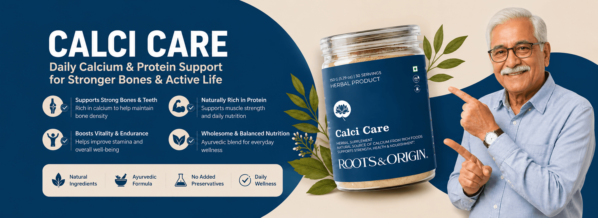 Calci Care - a Wellness Blend | Pack of 2 | Nutrient-Rich blend for Bone Strength & Dental Health | Daily Calcium Support with Natural Ingredients