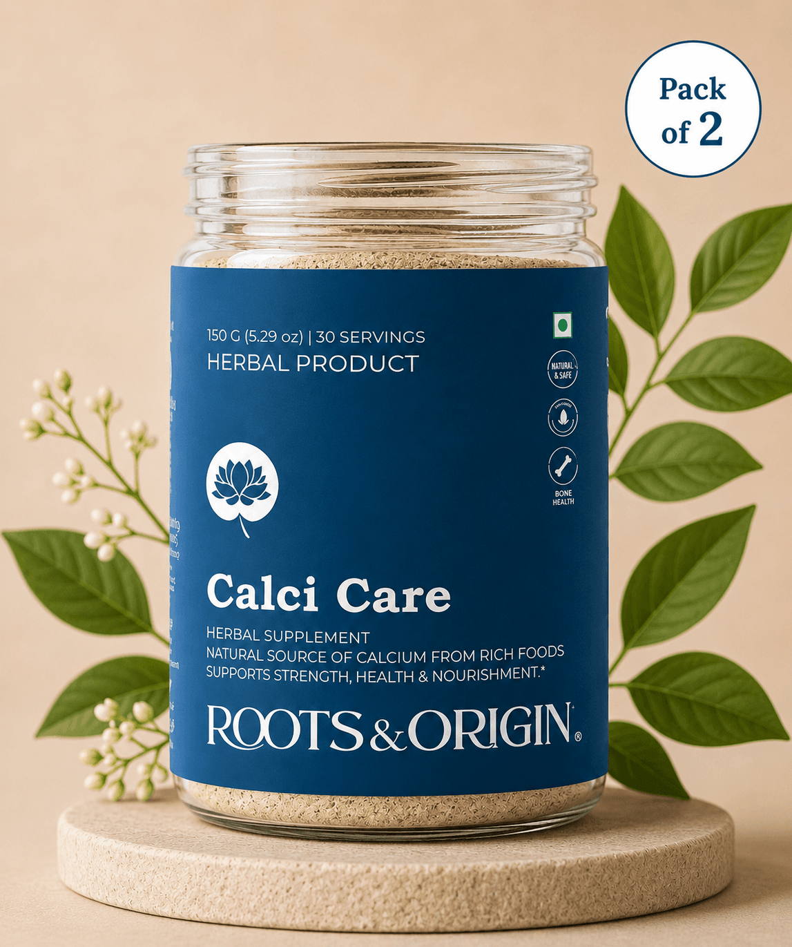 Calci Care - a Wellness Blend | Pack of 2 | Nutrient-Rich blend for Bone Strength & Dental Health | Daily Calcium Support with Natural Ingredients