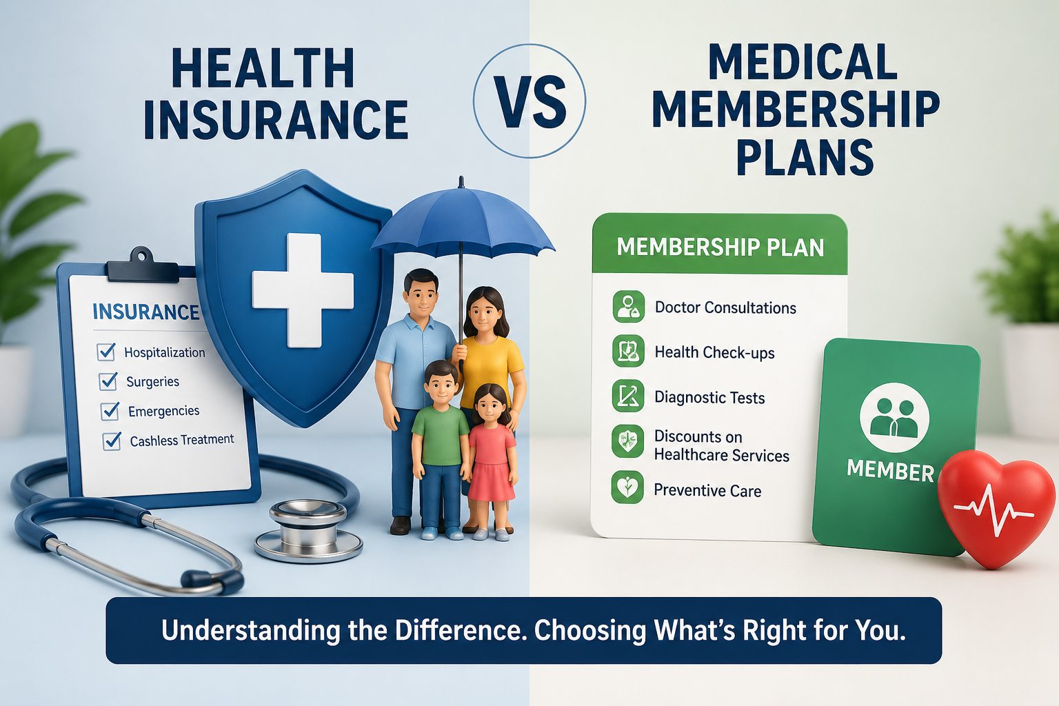 Health Insurance vs. Medical Membership Plans: What's the Difference?